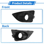 Front Left Fog Light Grill No.615343548623 for Ford Fusion (2010–2012) Black ABS
