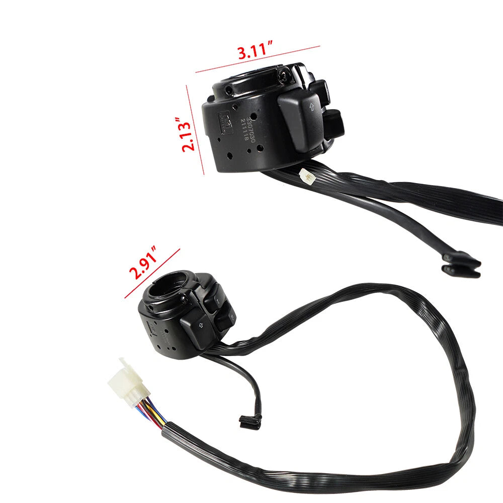 Handlebar Control Switches + Wiring Harness for Harley Sportster Dyna (1996–2012)