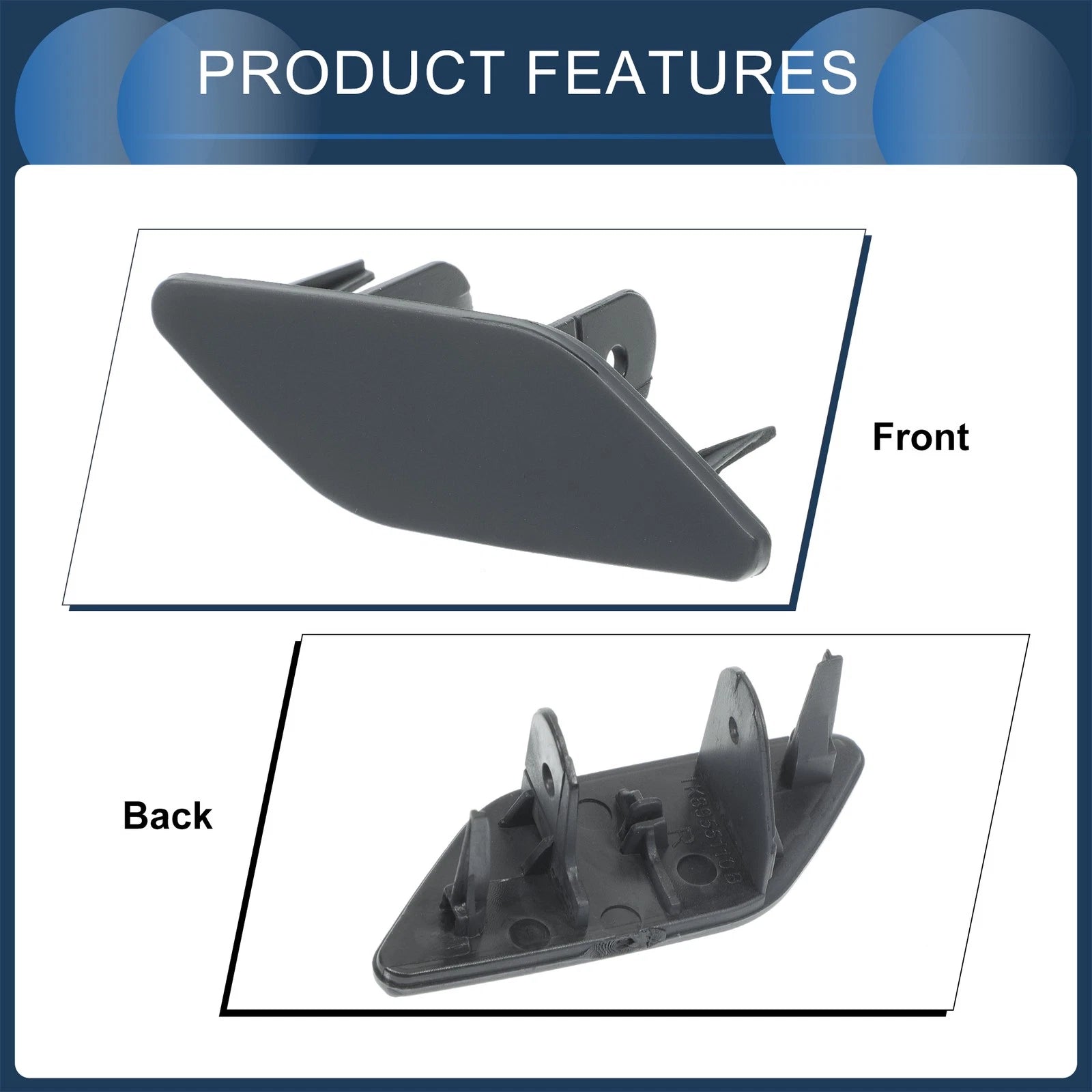 Front Right Washer Nozzle Cover Cap for Volkswagen Scirocco (2009–2014)