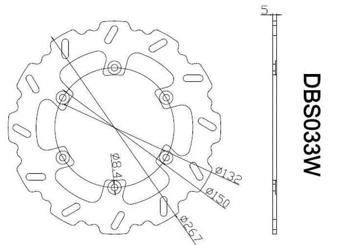 Front Brake Rotor Disc for Yamaha Virago XV 750 1100 (1986–1998) RD 350 500 (1984–1988)