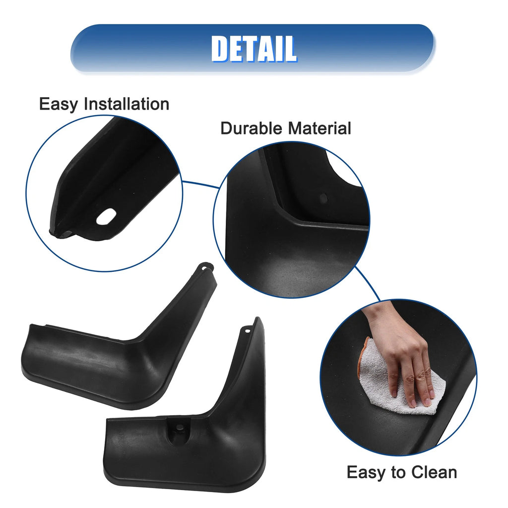 Mudguards Fender Kit for Hyundai Santa Fe (2019–2022) w/ Screw Black