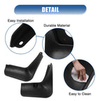 Mudguards Fender Kit for Hyundai Santa Fe (2019–2022) w/ Screw Black