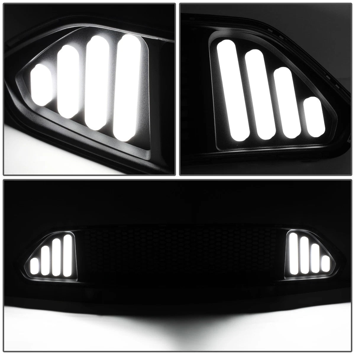 Antenna LED DRL Tube Upper Bumper Grille for Ford Mustang (2018–2020)