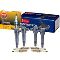 Set of 4 Denso COP Ignition Coils & NGK G-Power Spark Plugs for Hyundai Kia (L4)