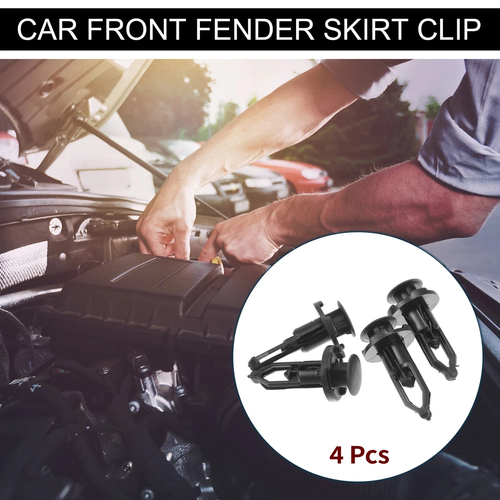 Set of 4 Front Fender Skirt Clips for Toyota 4Runner (2010–2023) & Avalon