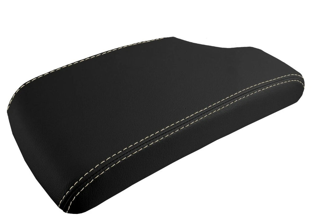 Leather Console Lid Armrest Cover for BMW E90 (2005–2013) Beige Stitch