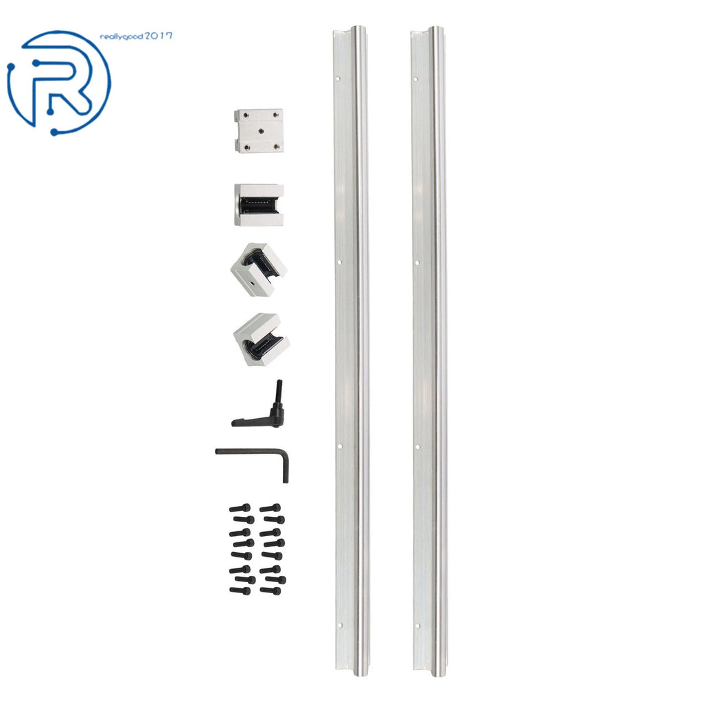 2Pcs SBR16-700mm Linear Bearings & 4 SBR16UU Carriage Bearing Blocks