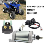 Starter Motor for Yamaha Raptor 660 YFM660 (2001–2005) with Relay & Key Switch
