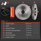 Front Disc Brake Rotors for Honda Accord (2003–2012) Odyssey Pilot Acura