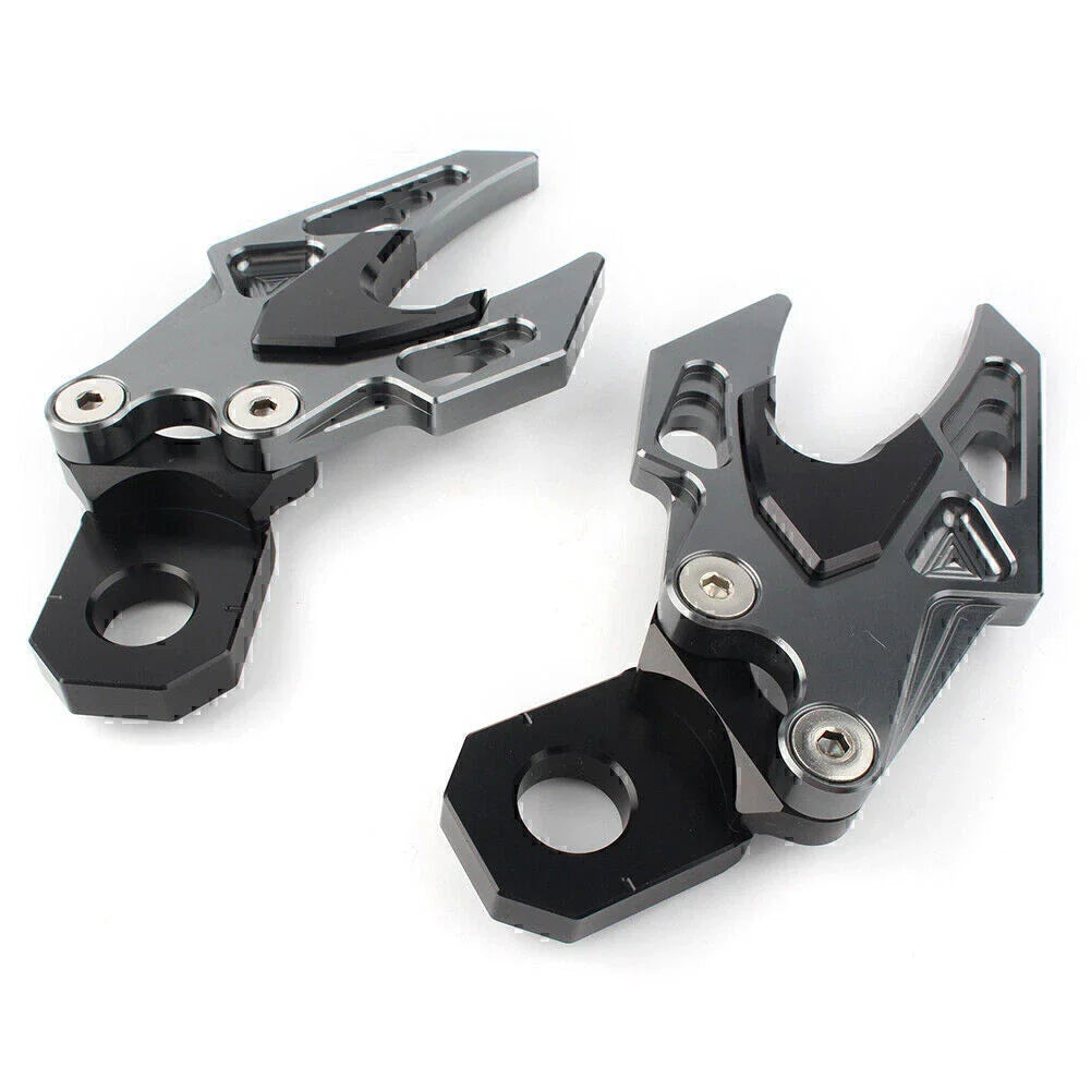 Grey CNC Rear Fork Chain Adjuster for Honda CB650F (2014-2018)