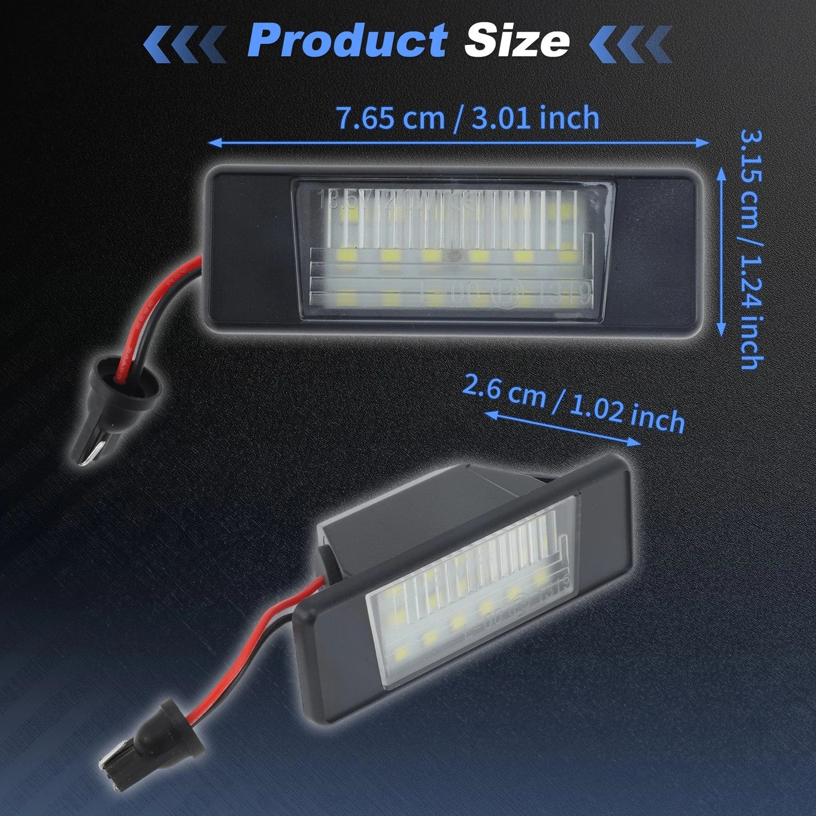 2X LED License Plate Light for Nissan Juke (F15) (2010–2019) No.2626189965