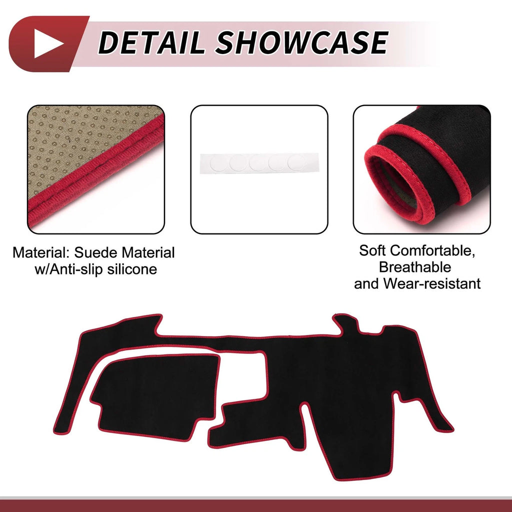Dashboard Dash Cover Mat for Nissan Lukes 40 Series B44A (2020–2024) Black Red
