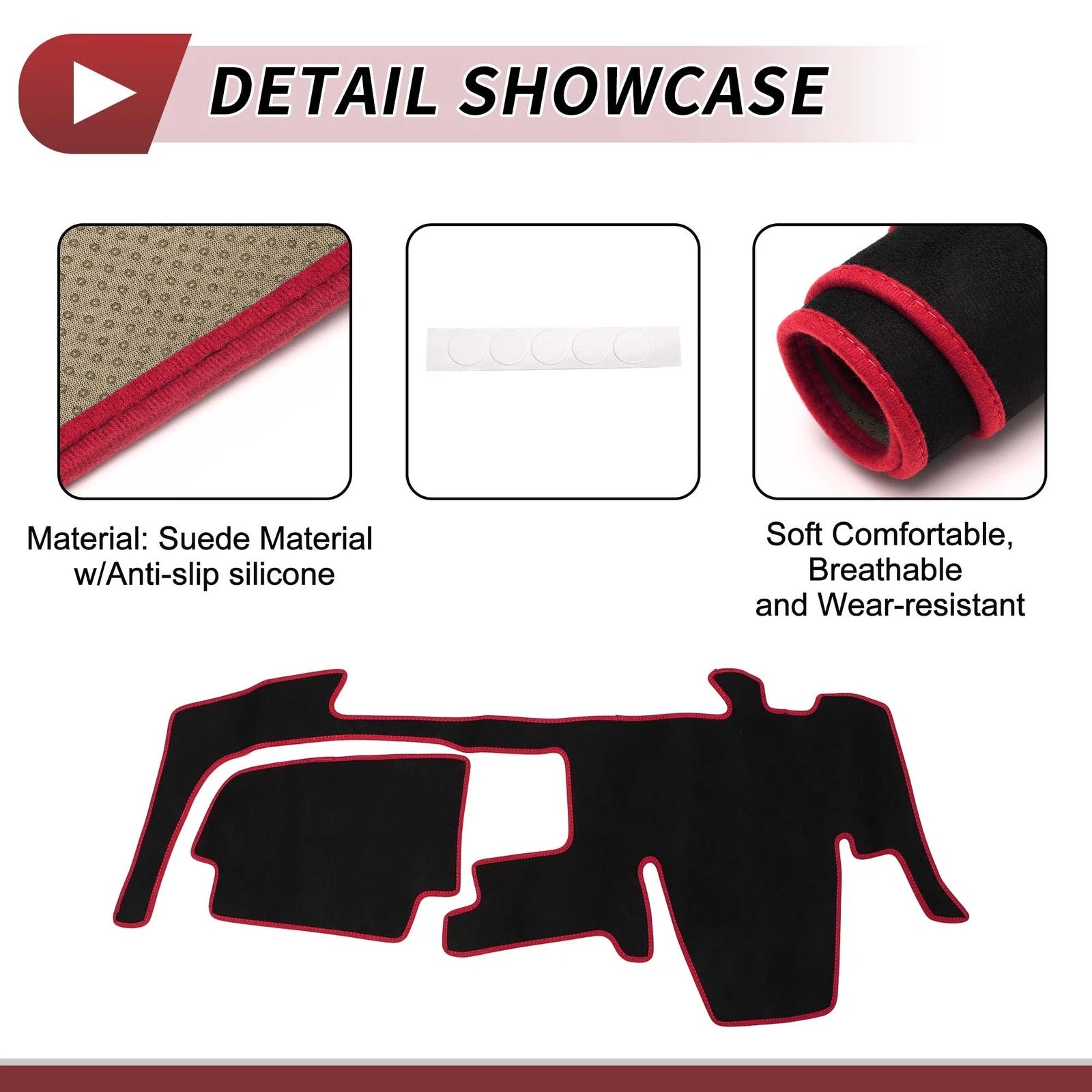 Dashboard Dash Cover Mat for Nissan Lukes 40 Series B44A (2020–2024) Black Red