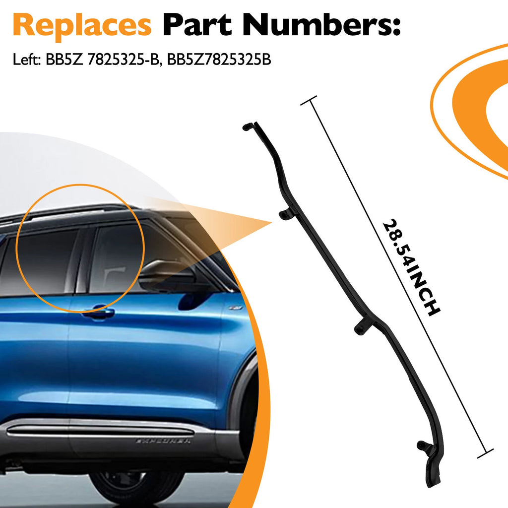 Front Left Door Edge Weather Strip Seal for Ford Explorer (2011-2019)