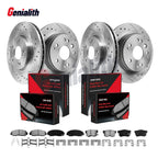 Set of 2 Drilled Rotors & Brake Pads for Acura TL (2004–2008)
