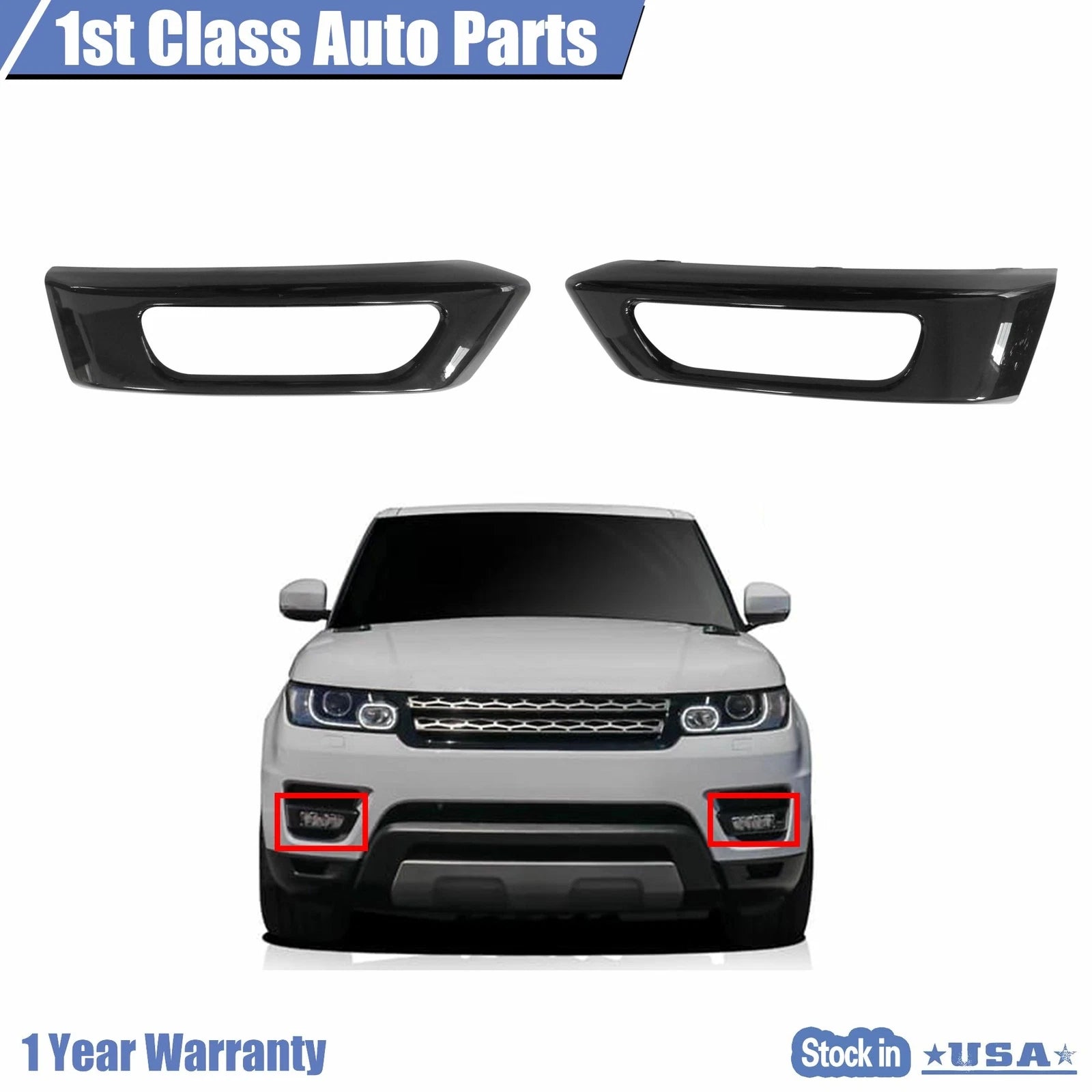 Set of 2 Fog Lamp Bezel Covers for Range Rover Sport (2014–2017)