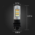2X Dual Color White/Amber 3157 LED Turn Signal Bulbs for Various Models