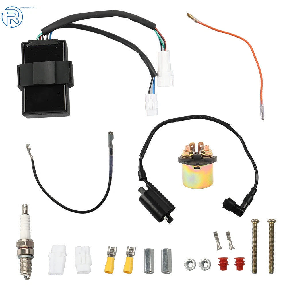 CDI, Ignition Coil, Starter Solenoid, Spark Plug for Kawasaki Bayou KLF300 (1989–2004)