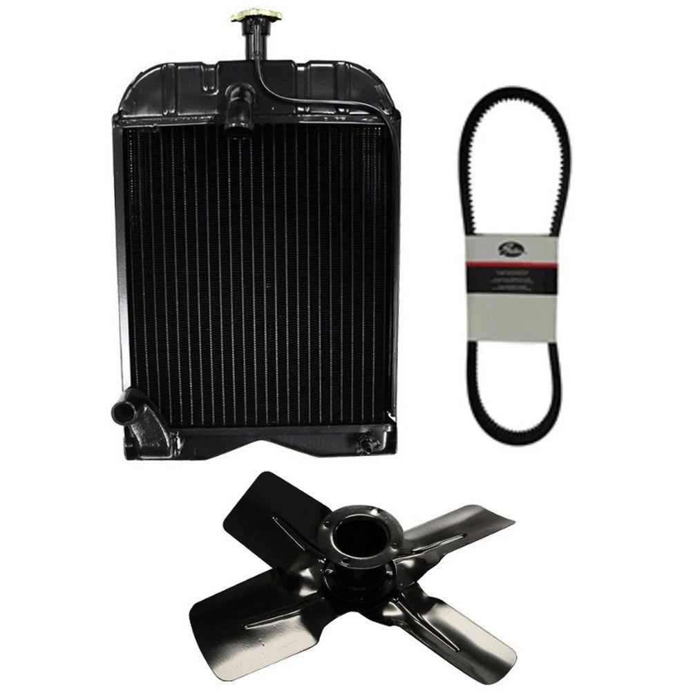 Radiator with 4 Blade Fan & Belt for Ford Tractor 2N 8N 9 (1942–1952)