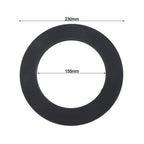 150mm Black Stainless Steel Wall Collar for Wood Burning Fireplace