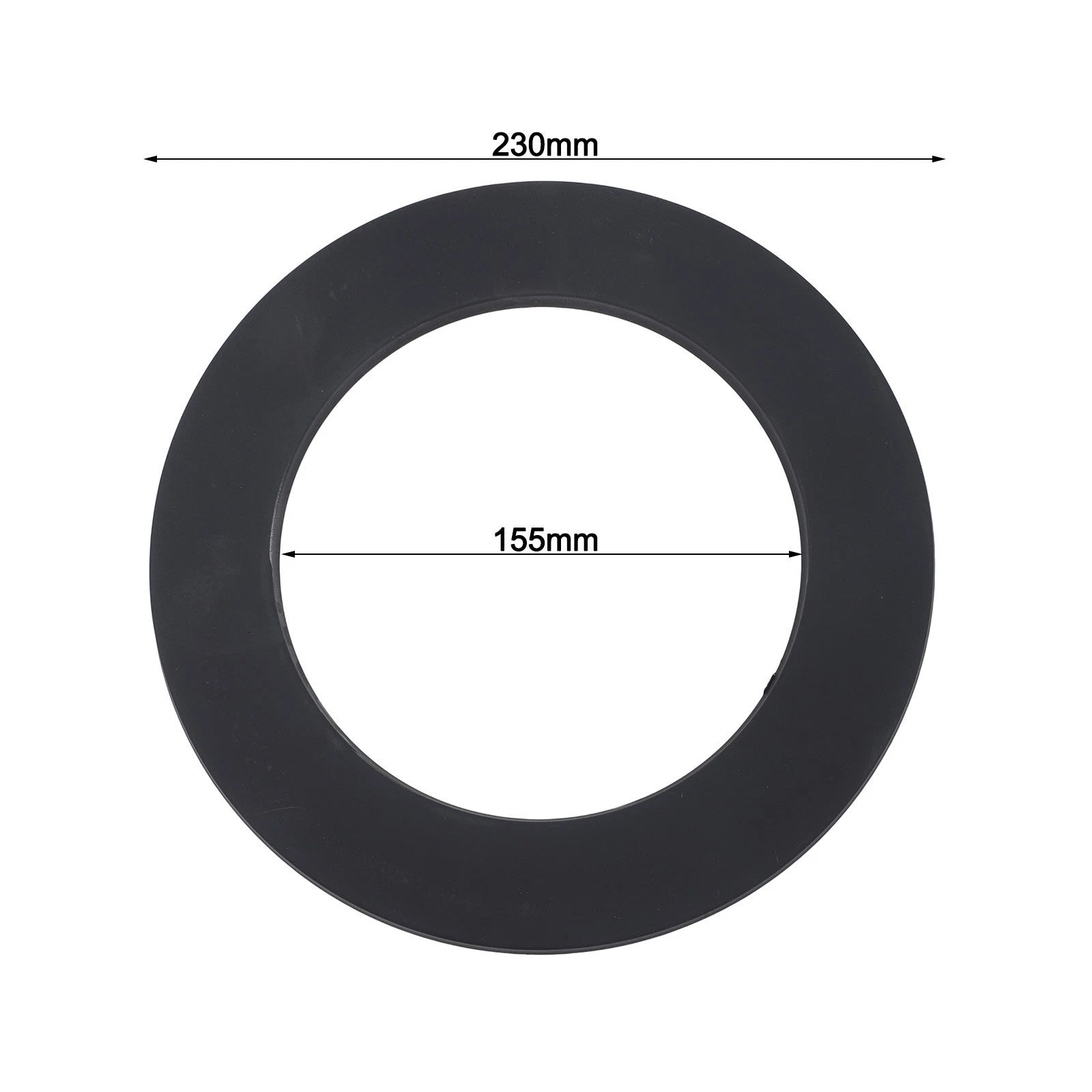 150mm Black Stainless Steel Wall Collar for Wood Burning Fireplace