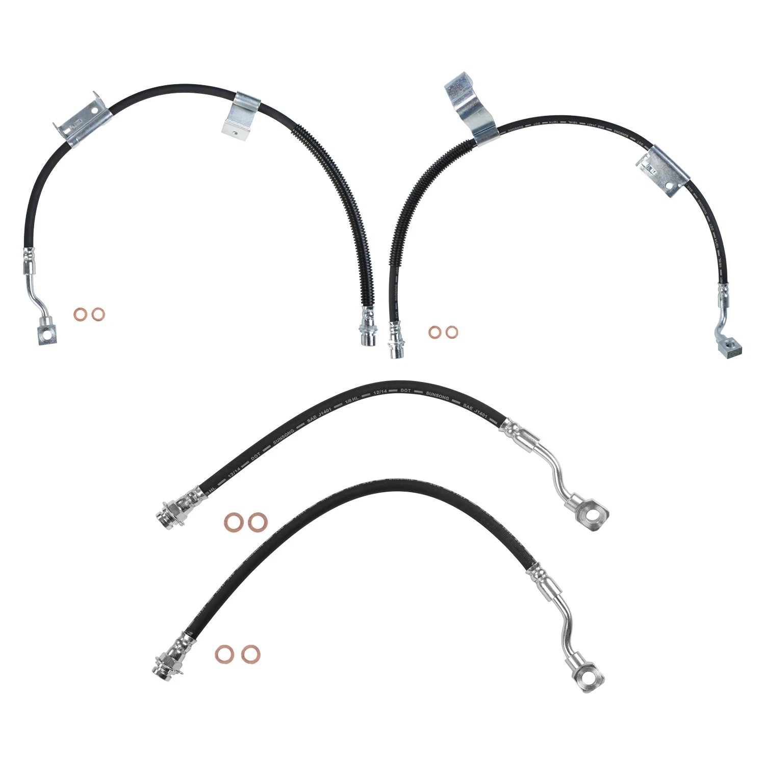 Sunsong Brake Hydraulic Hose Kit for Silverado 2500 (2001–2007)