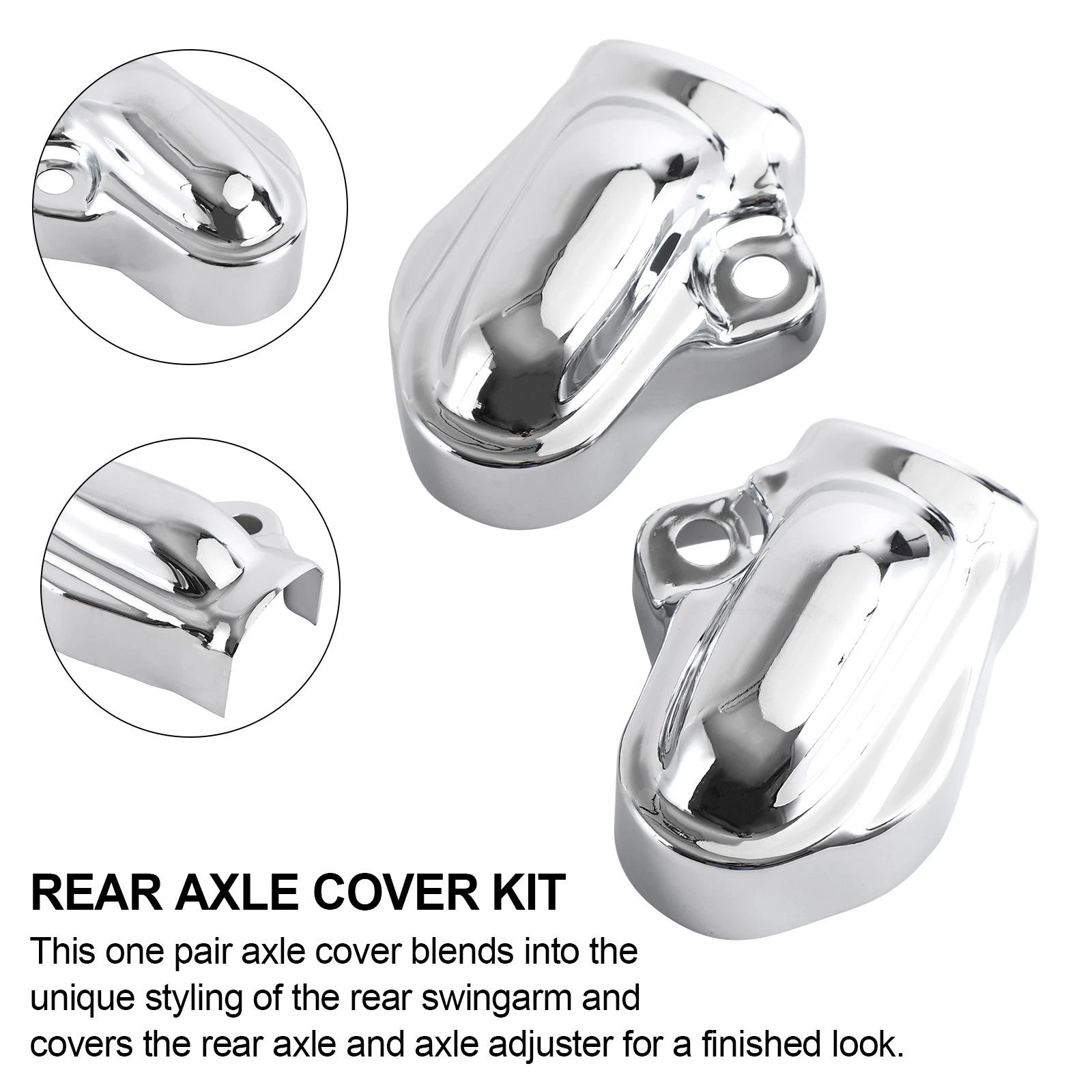 Rear Bar Shield Axle Nut Covers for Harley V-Rod VRSC Night Rod (2002–2017)