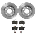 Brembo Rear Brake Kit with Low-Met Pads & Drilled Disc Rotors for Audi A4 Quattro