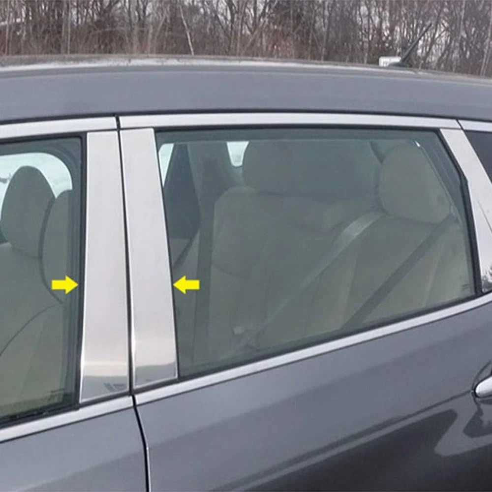 Luxury FX Stainless Steel Pillar Post Trim 6pc for Nissan Rogue (2014–2020)