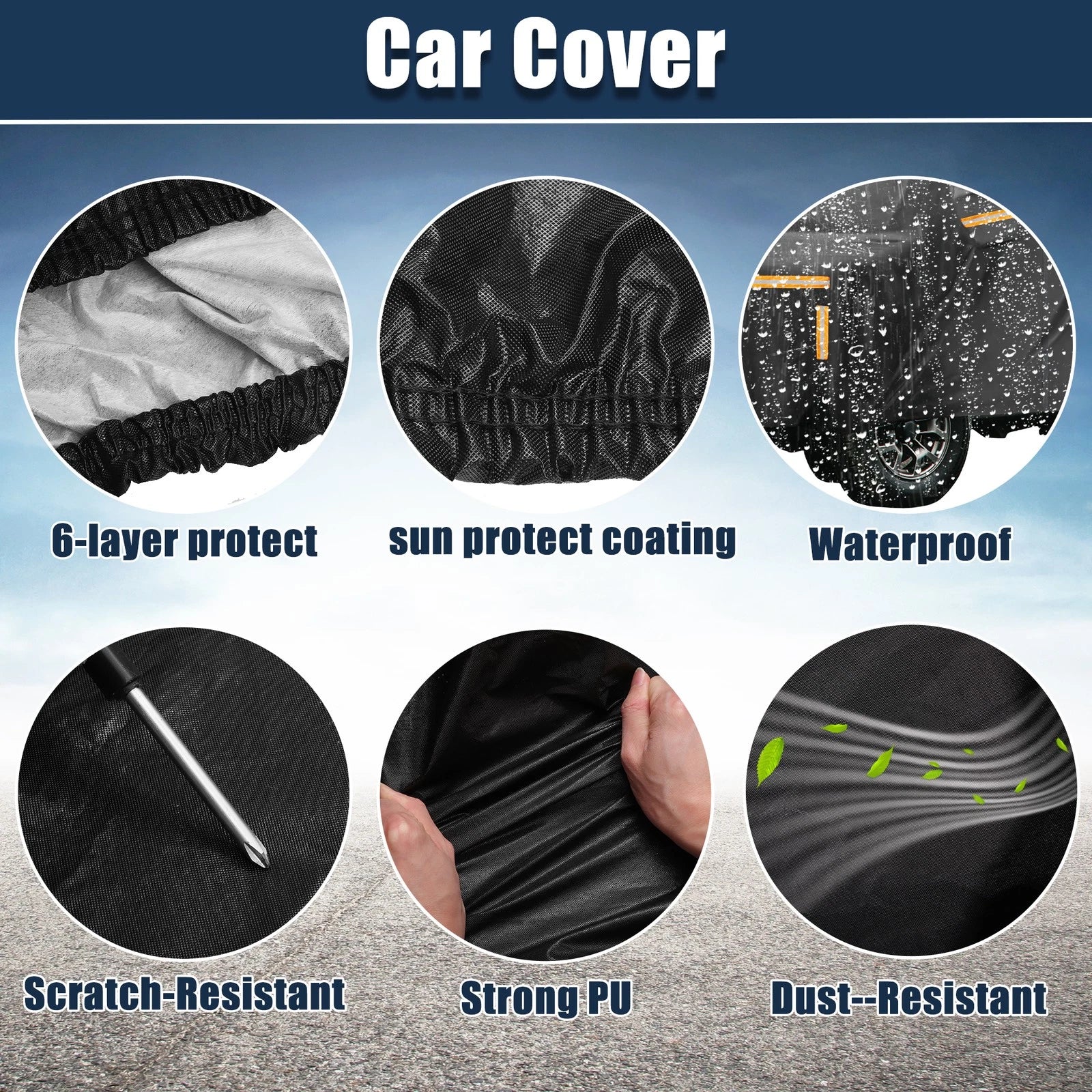 Set of 1 Car Cover for Nissan Sakura Dayz (2020–2023) Waterproof Black