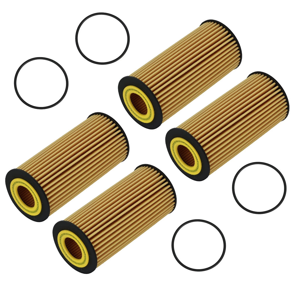 Set of 4 Oil Filters for Audi A3 A4 VW Golf Jetta (2006–2021)