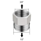Threaded Brass Pipe Joint 3/8" Female to 1/2" Male for Plumbing Systems