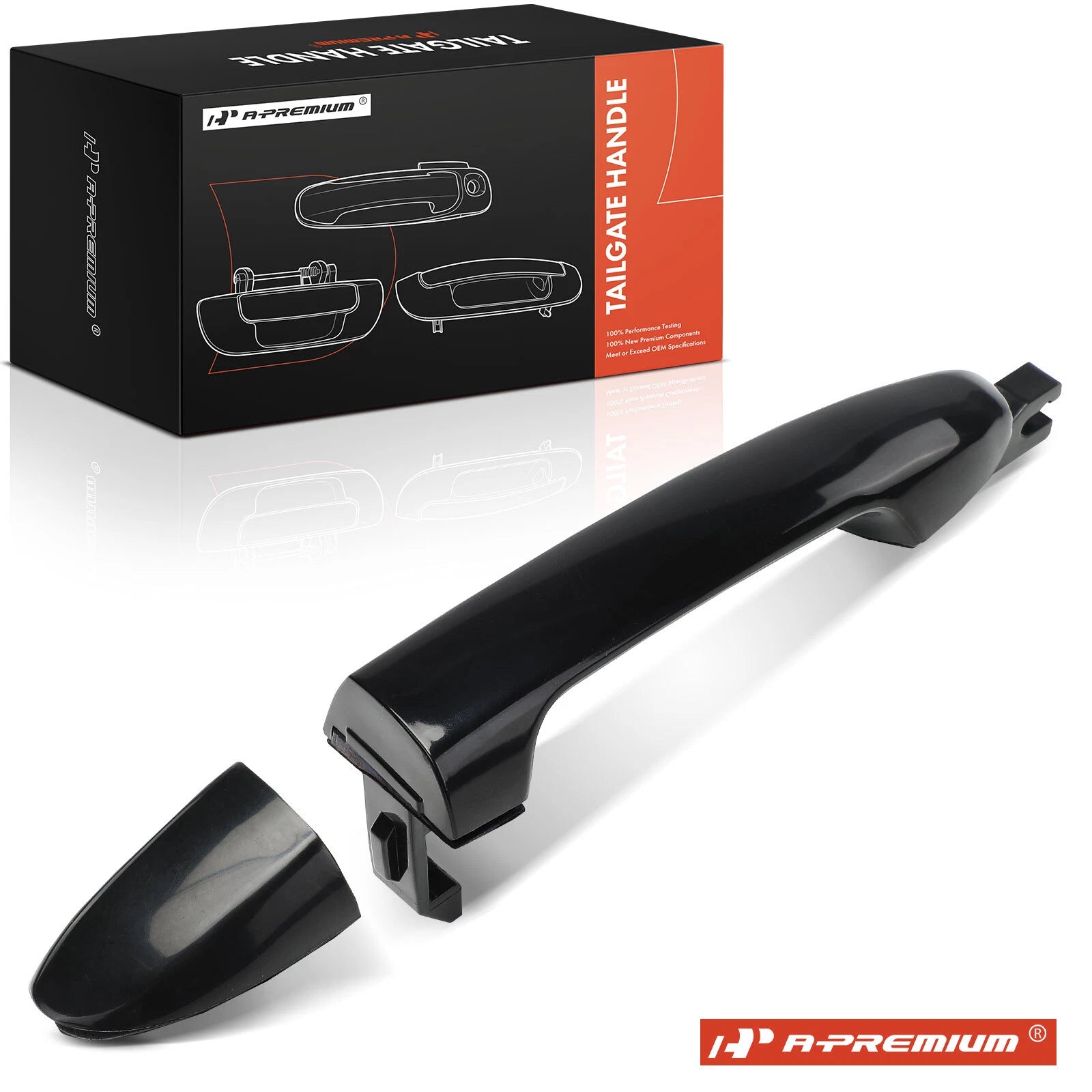 Rear Left Black Exterior Door Handle for Kia Spectra (2004–2009)
