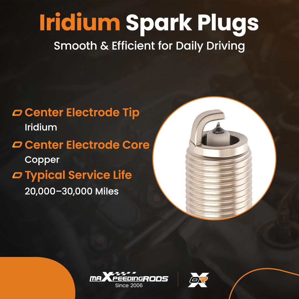 8X Iridium Spark Plugs for Chevrolet Silverado 1500 5.3L 6.2L (2014–2023)
