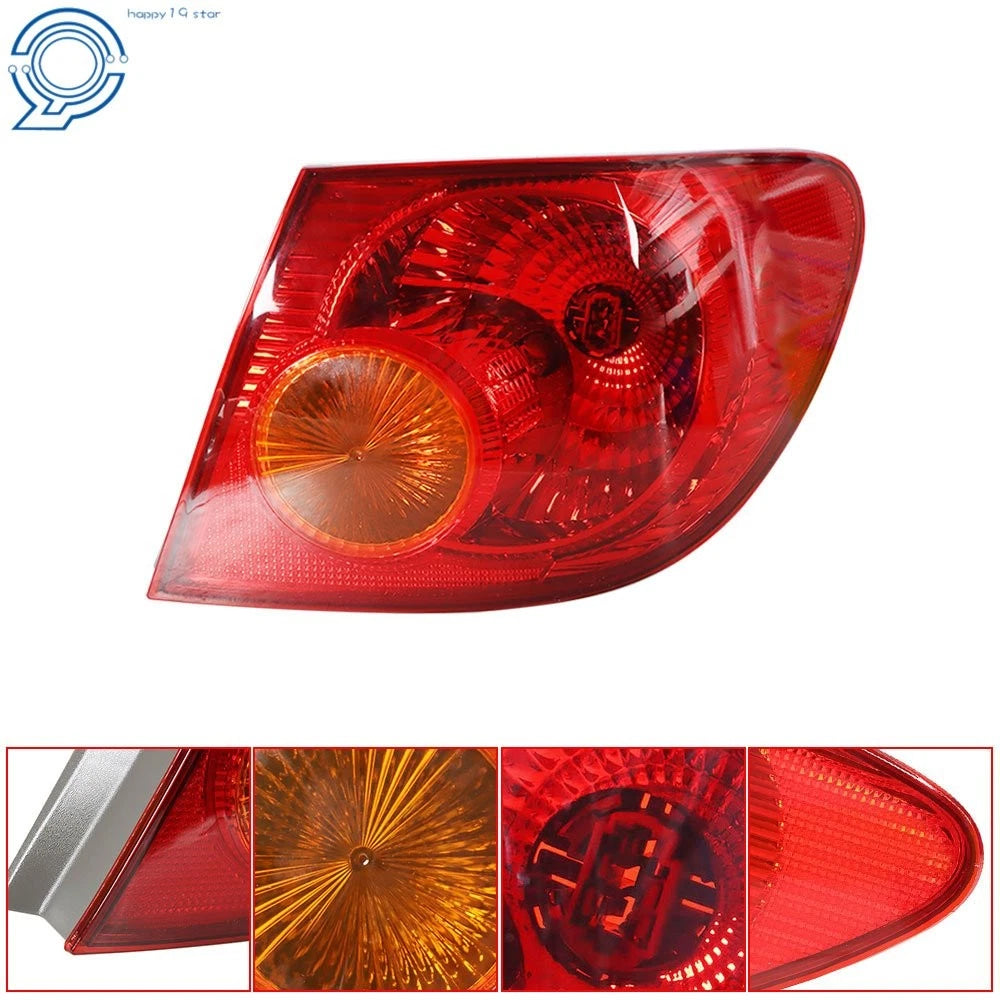 Right Outer Side Tail Light Assembly for Toyota Corolla (2005-2008) Halogen