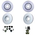 Hella Front Rear Rotors Disc Brake Pad Kit for Allroad Quattro (2004–2005)