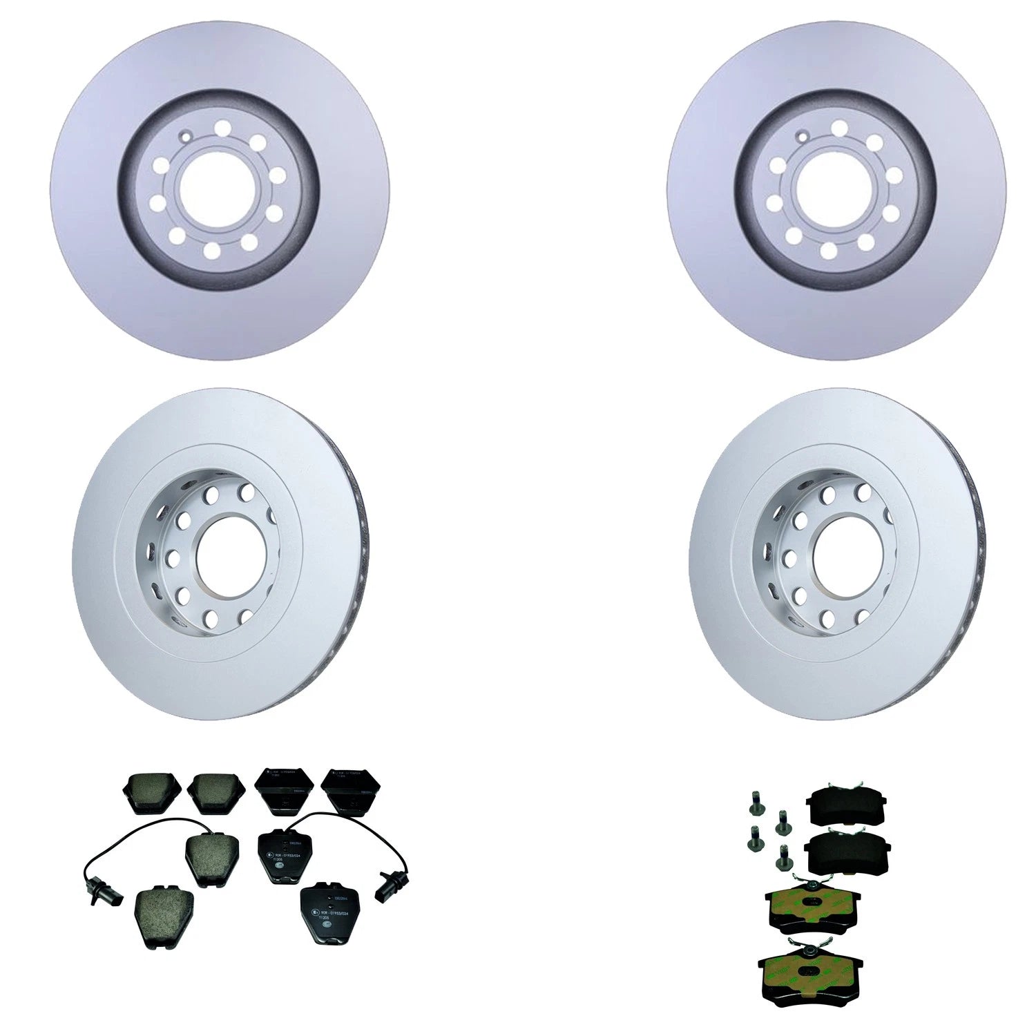 Hella Front Rear Rotors Disc Brake Pad Kit for Allroad Quattro (2004–2005)