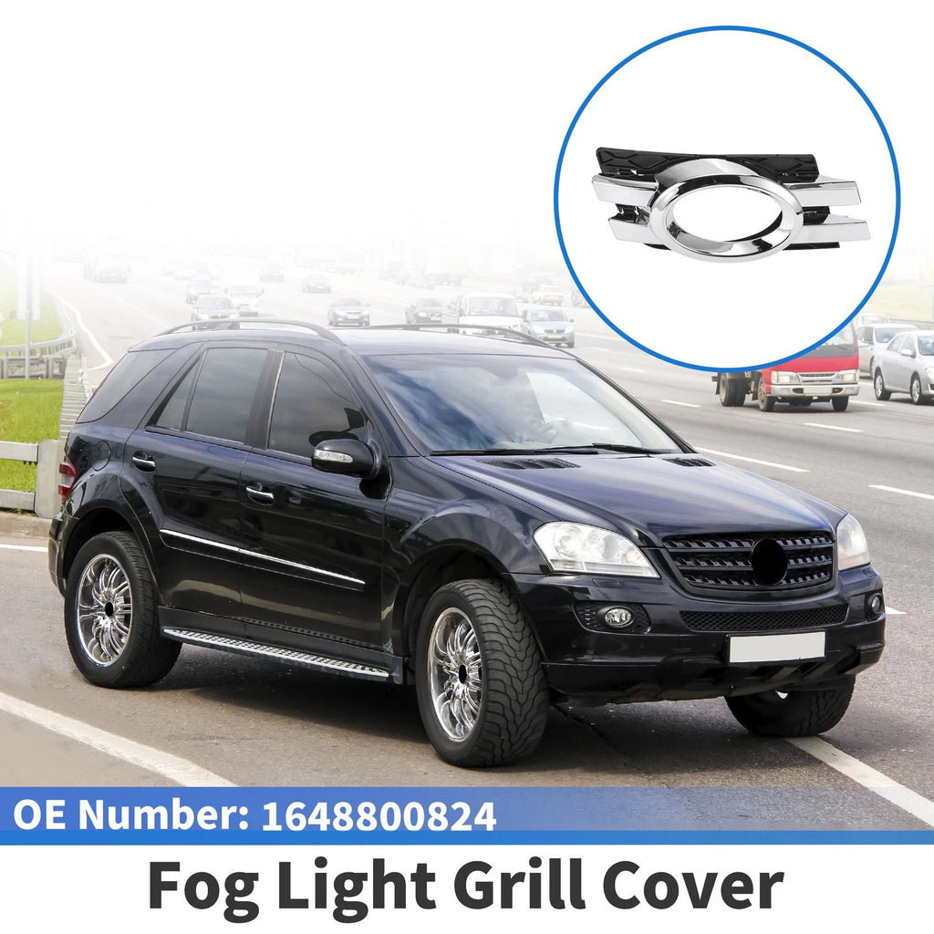 1 Pc Right Fog Light Grill for Mercedes-Benz (2006–2012) No. 1648800824 Silver Tone