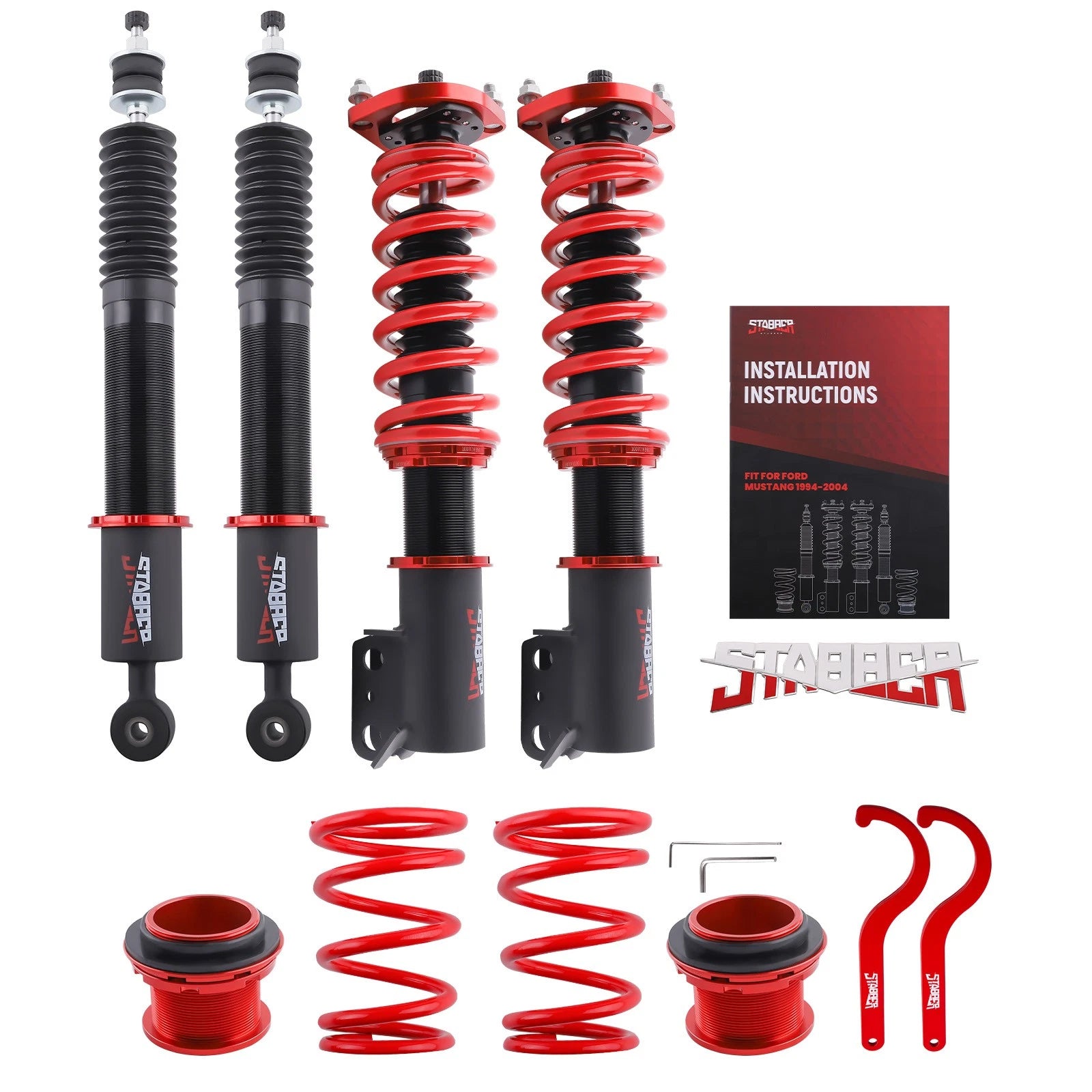 Stabber 24 Way Damper Coilovers Suspension Lowering Kit for Ford Mustang (1994–2004)