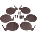 Set of 6 Steel Shooting Paddles Kit with Tubes 6" x 3/8"