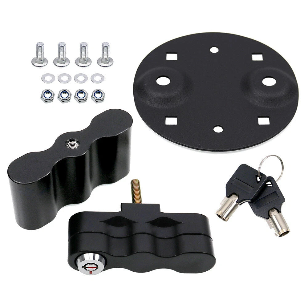 Water Pack Gas Can Mount Bracket for RX Fuel Tank (Black, with Key)