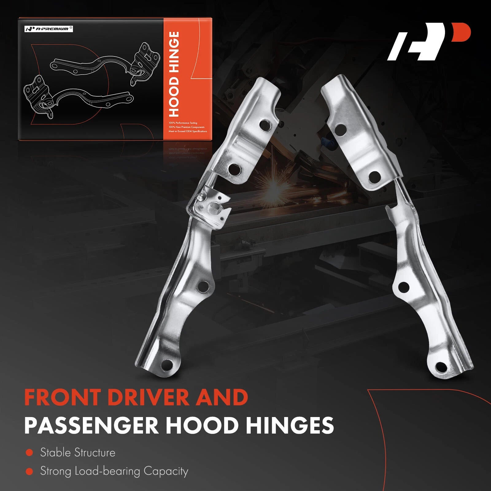 2Pcs Hood Hinge for Ford F-250 Super Duty (2008–2010)