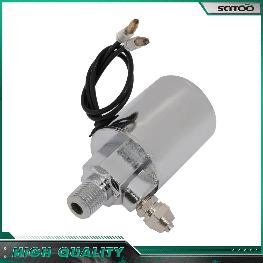 1/4" NPT Electric Air Valve Solenoid for Train Horn (200 PSI, 12V)