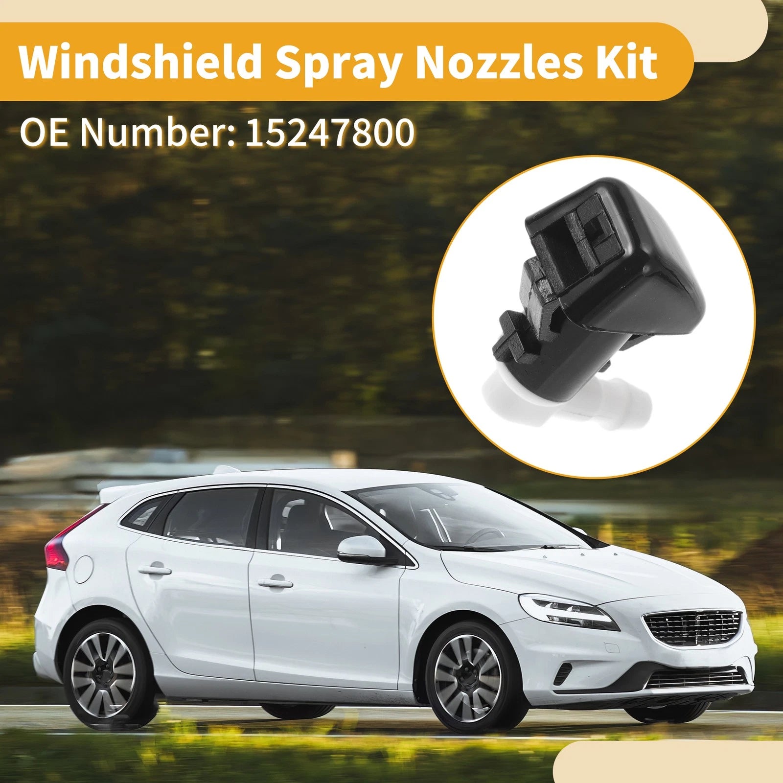 Windshield Washer Nozzle Kit for Chevrolet Malibu (2008–2012) No. 15247800