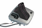Leather Automatic Shift Boot Cover for Volvo XC90 (2003–2014) Black Pink Stitch