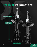 Front Pair Shocks & Struts for Honda Fit (2009–2013)