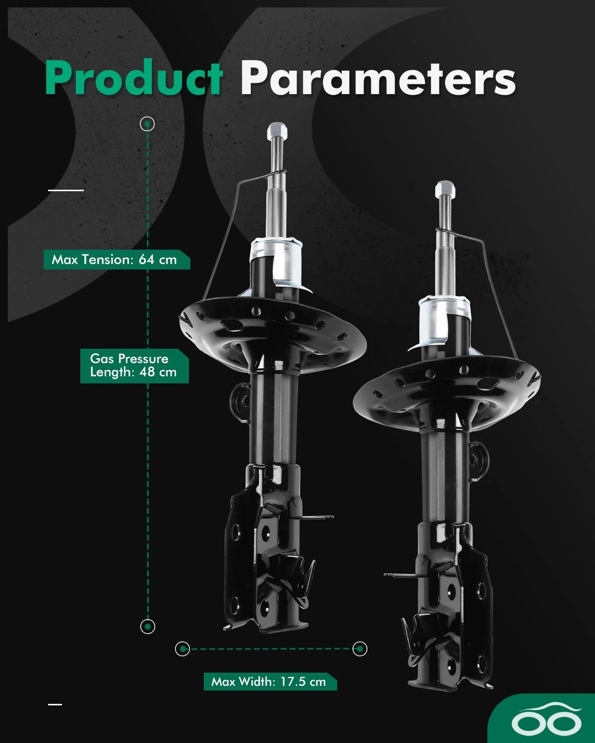 Front Pair Shocks & Struts for Honda Fit (2009–2013)