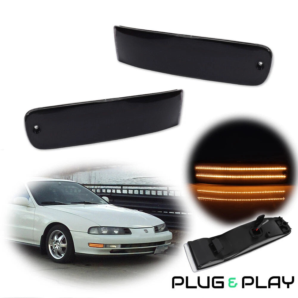 2X Smoke Amber LED Signal Lights for Honda Prelude (1992–1996)