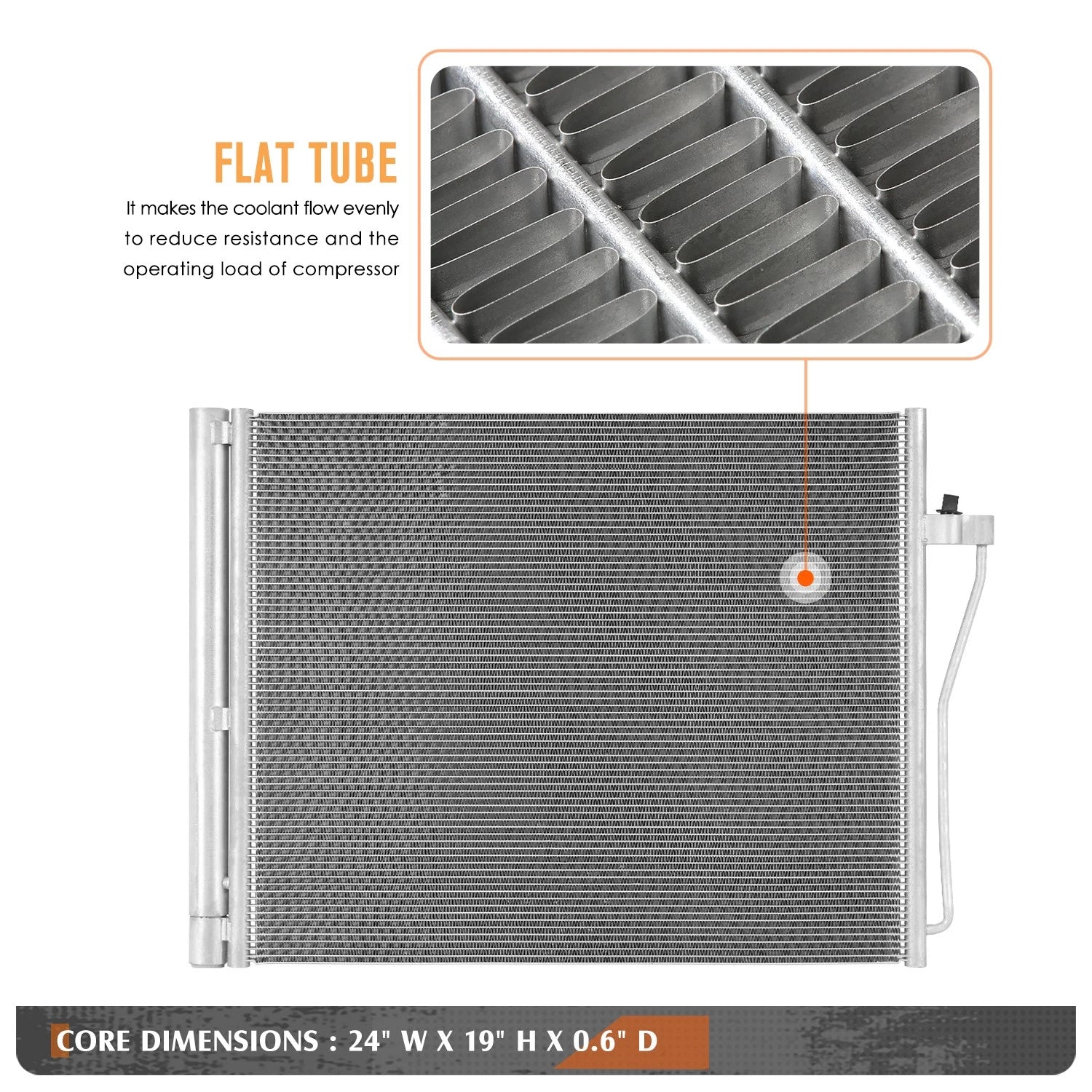 A/C Condenser for BMW 750i 750Li 760Li (2009–2015) Aluminum Core