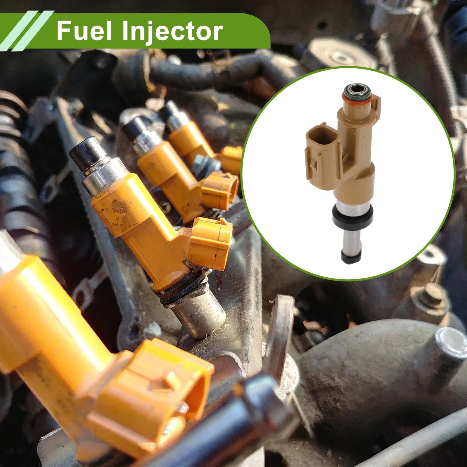 Fuel Injector for Lexus GX460 (2010-2012) - 1 x Brown Silver Tone